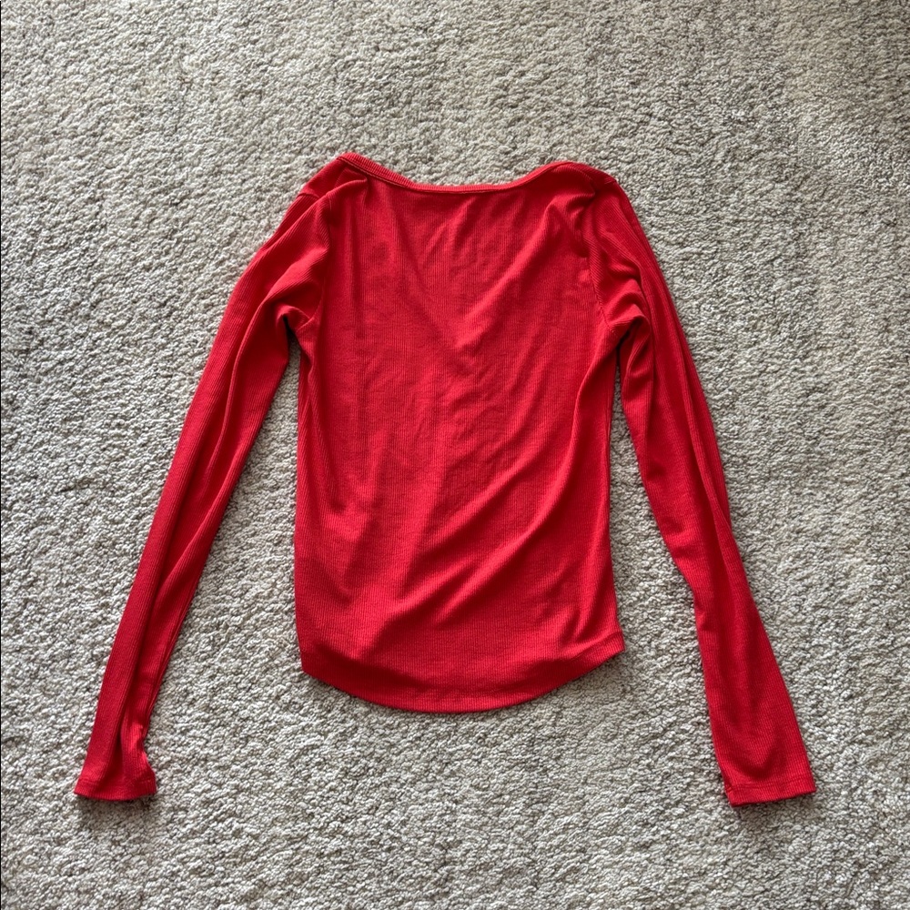 AE Henley Long Sleeve Tee - Picture 3 of 4